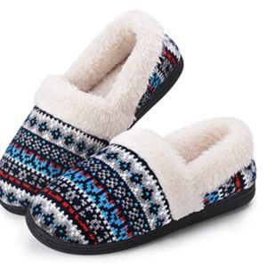 Homitem Women's Slip-On Knit Slippers Memory Foam Slippers